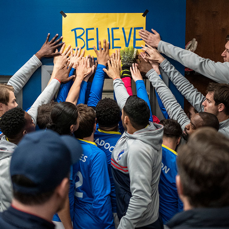 Believe sign in locker room